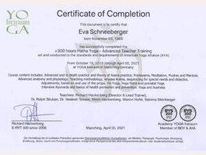 Yoga-Zertifikat, Eva Schneeberger, Kreismagie