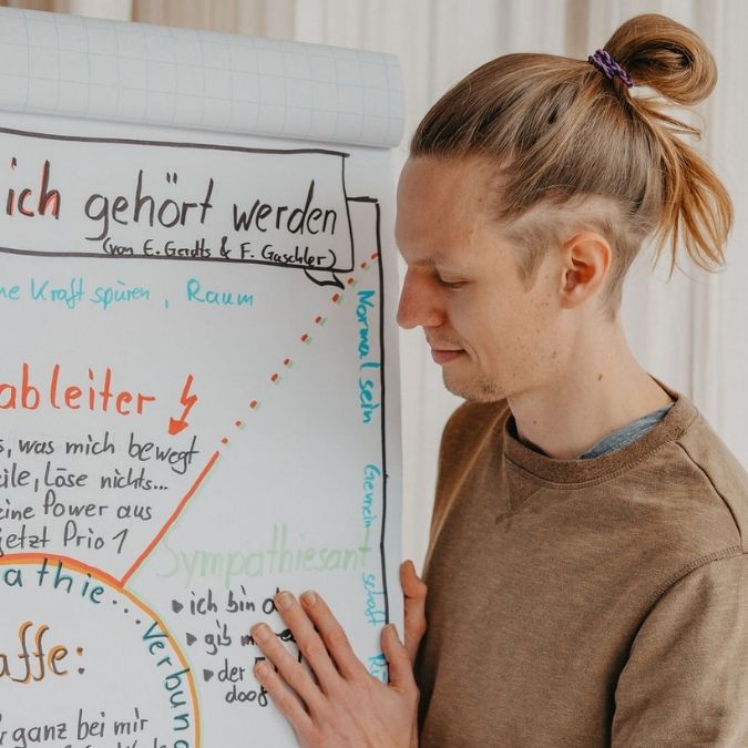 Georg Schneeberger am Flipchart für GfK Seminar